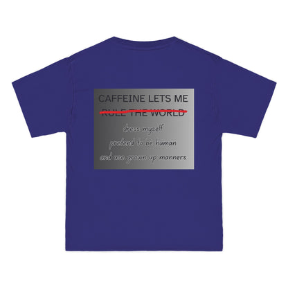Caffeine Lets Me Men's Short-Sleeve Crewneck Tee