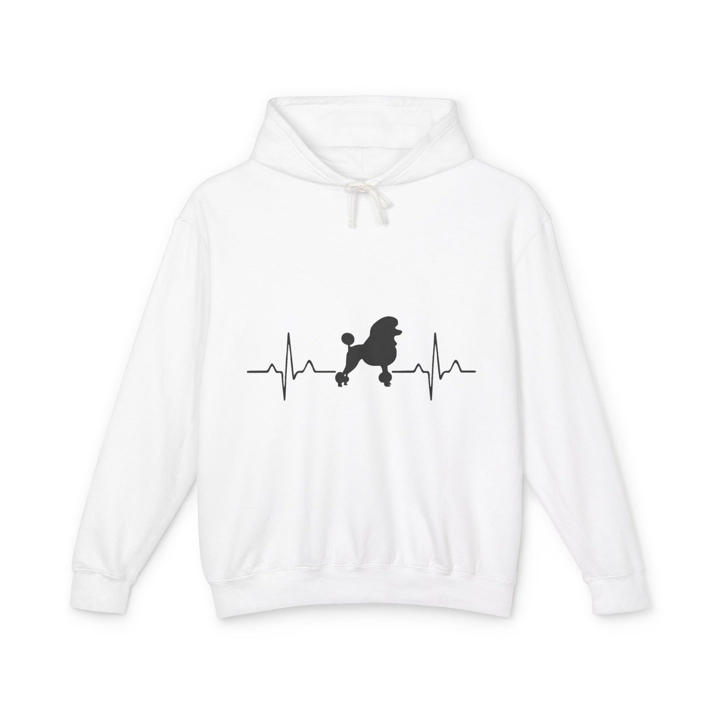 My Heart Beats For Poodles Unisex Lightweight Hoodie