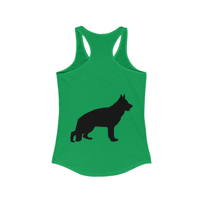 German Shepherd Silhouette Women's Racerback Tank