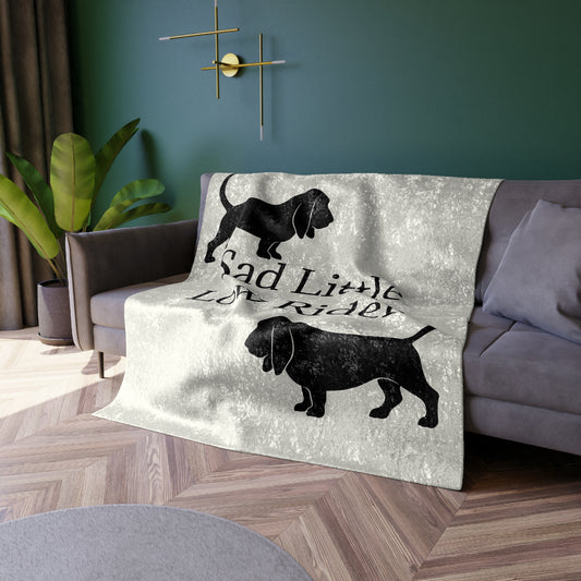 Sad Little Low Rider Crushed Velvet Blanket