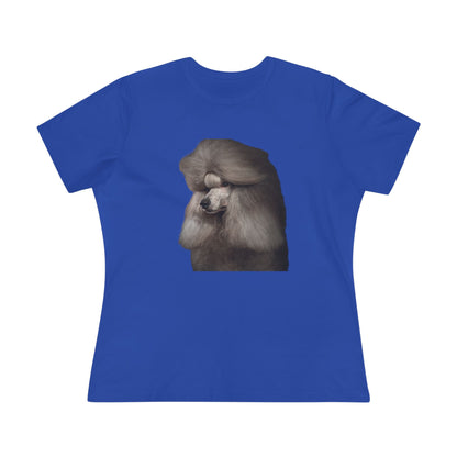 Poodle Head Women's Short Sleeve Crewneck Tee