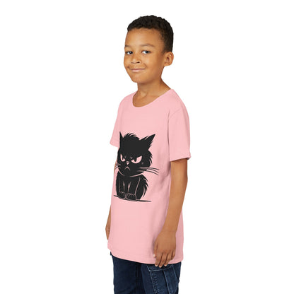 Angry Cat Youth Unisex Short Sleeve Crewneck Tee
