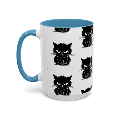 Angry Cat 2-Tone Coffee Mug