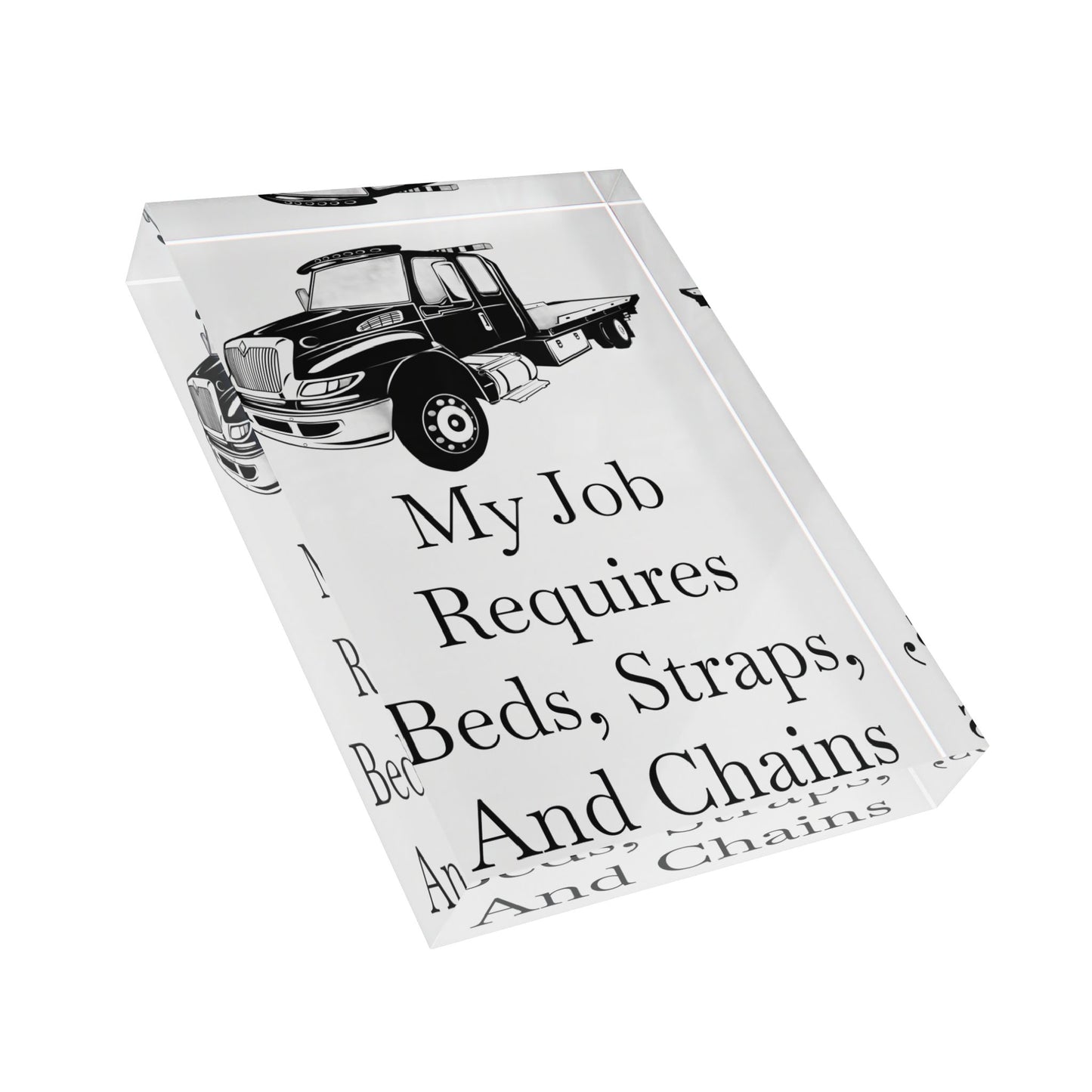 Beds, Straps, And Chains Acrylic Photo Block