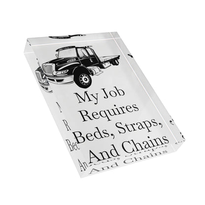 Beds, Straps, And Chains Acrylic Photo Block