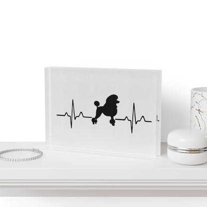 My Heart Beats For Poodles Acrylic Photo Block