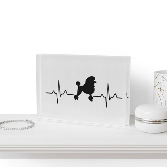 My Heart Beats For Poodles Acrylic Photo Block
