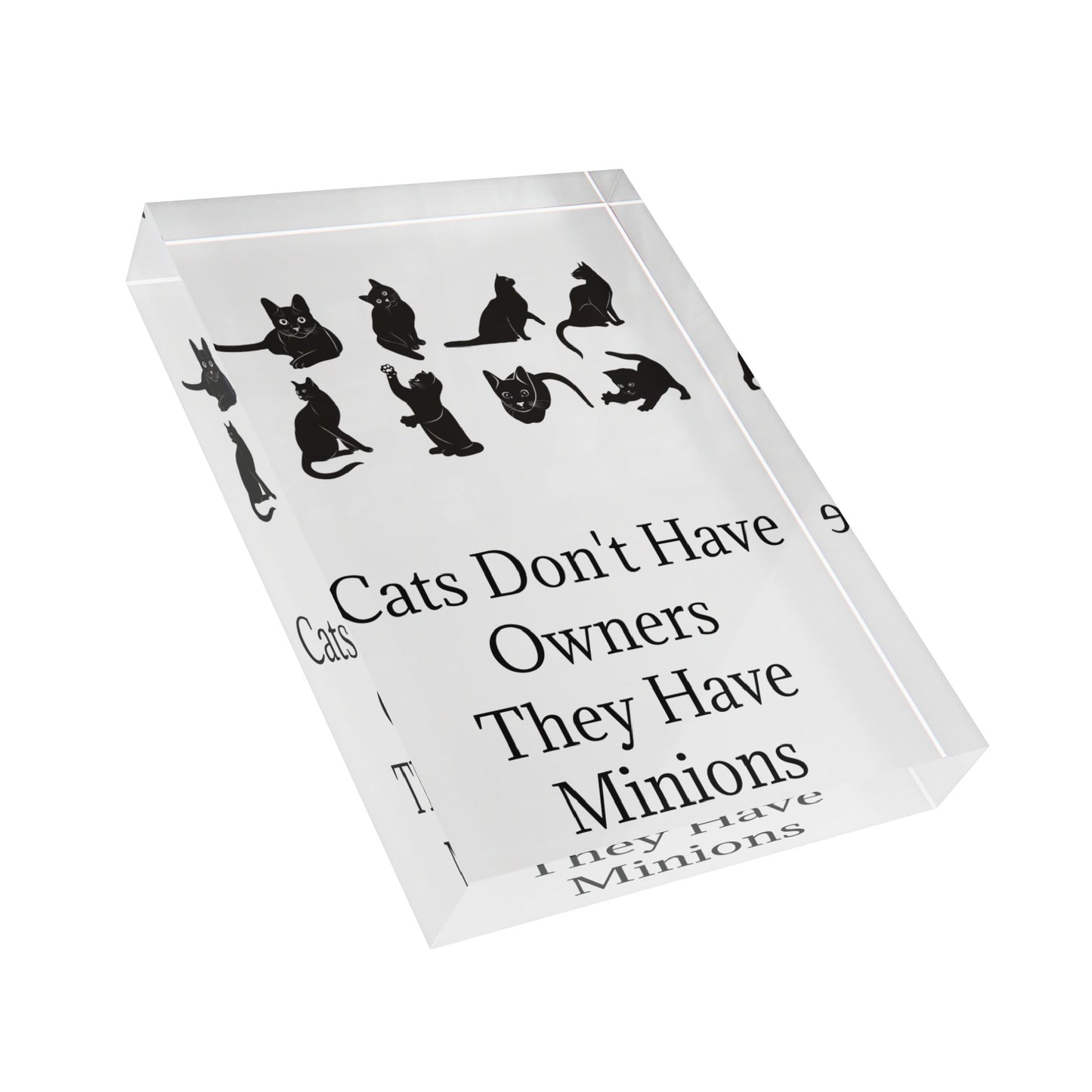 Cat Minions Acrylic Photo Block