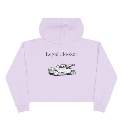 Legal H**ker Wheel Lift Tow Truck Women's Crop Hoodie