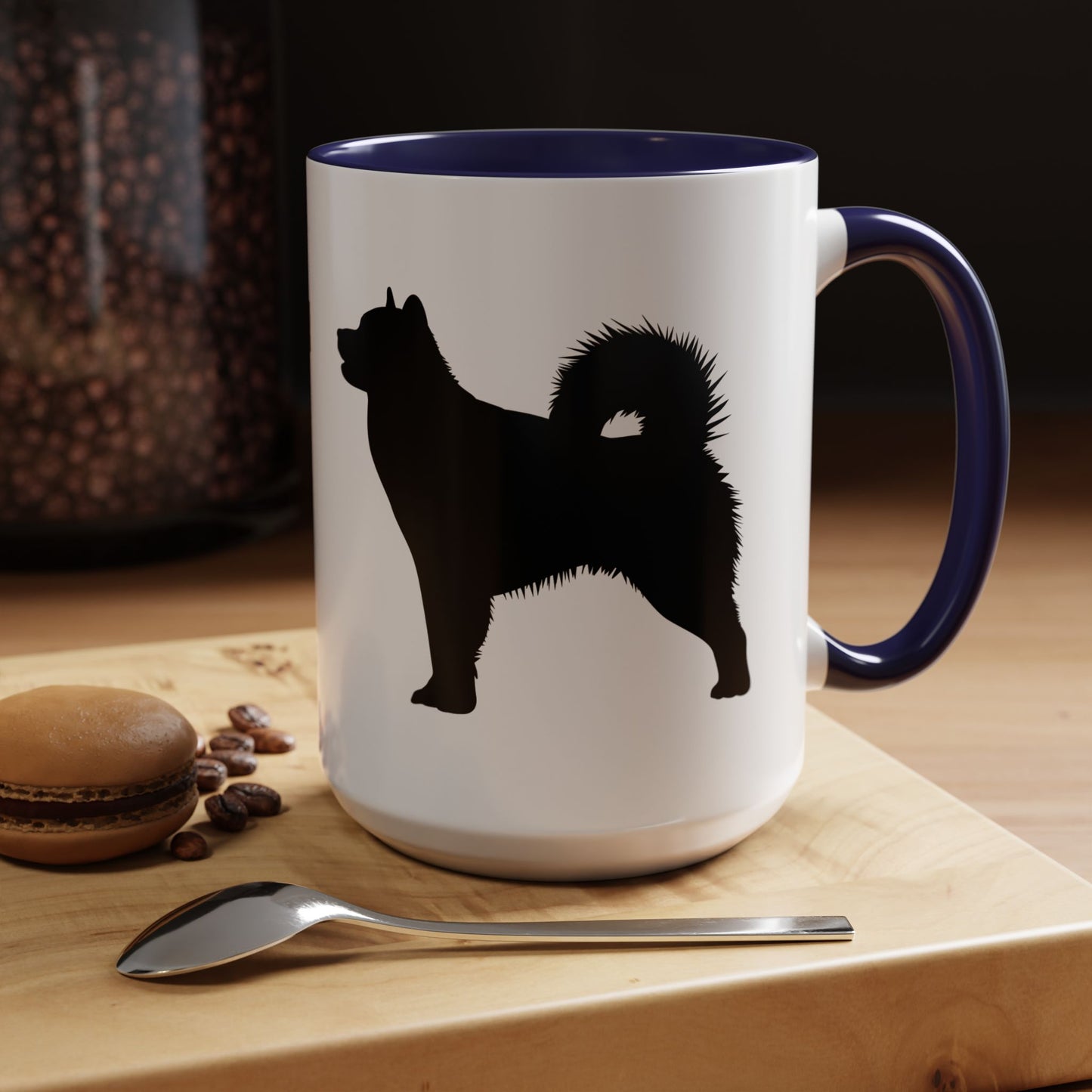 Malamute Silhouette 2-Tone Coffee Mug