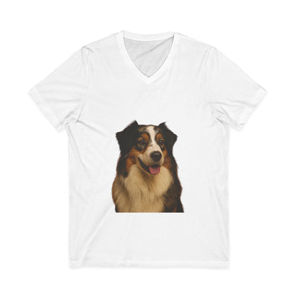 Aussie Head Unisex Short Sleeve V-Neck Tee
