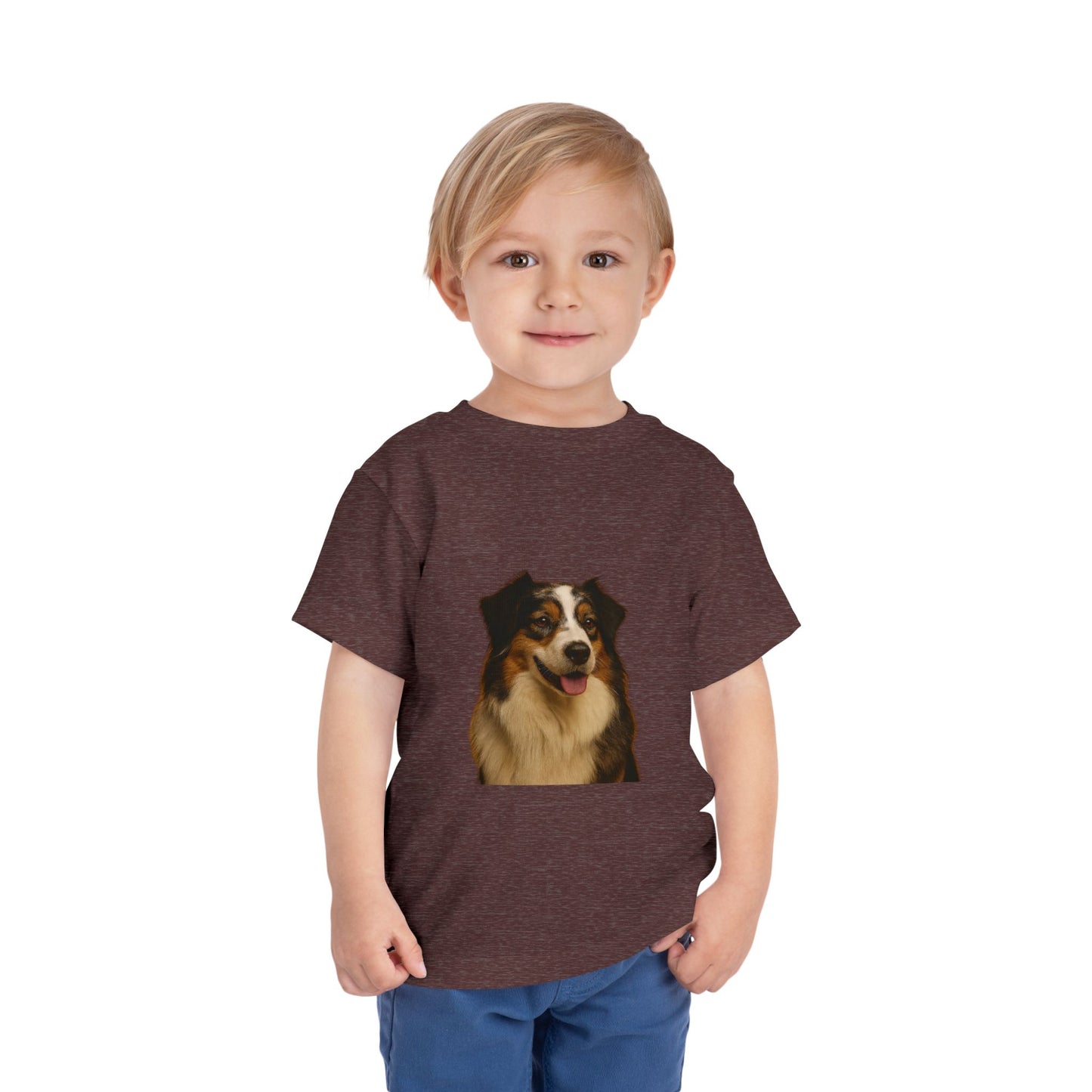 Aussie Head Toddler Unisex Short Sleeve Crewneck Tee