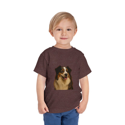 Aussie Head Toddler Unisex Short Sleeve Crewneck Tee