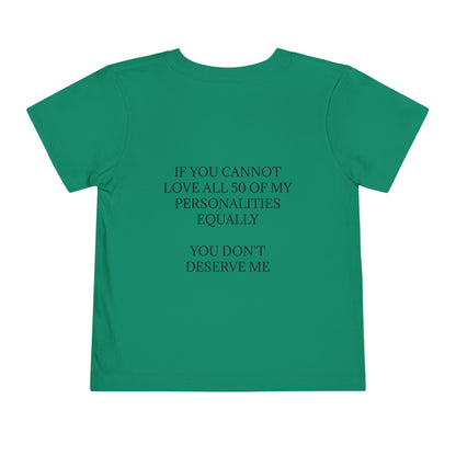 50 Personalities Toddler Unisex Short Sleeve Crewneck Tee