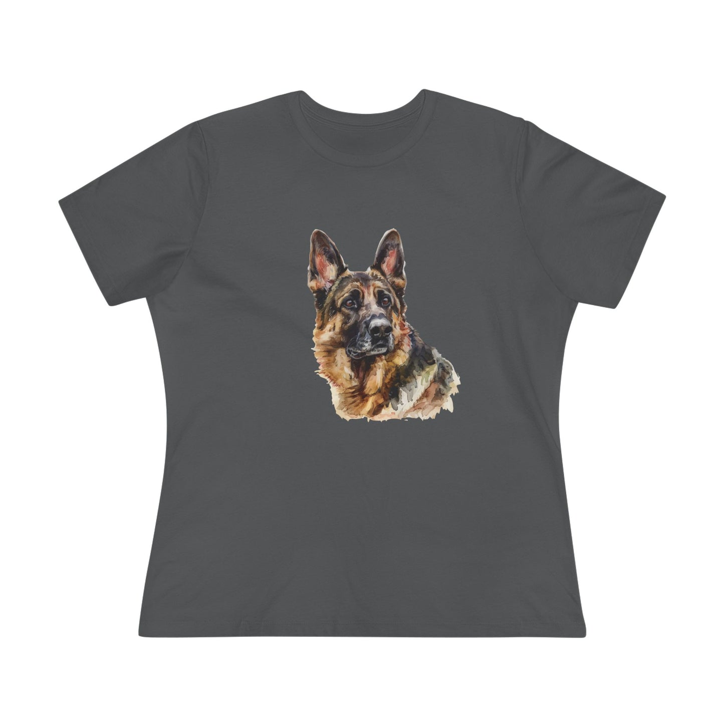 German Shepherd Head Women's Short Sleeve Crewneck Tee