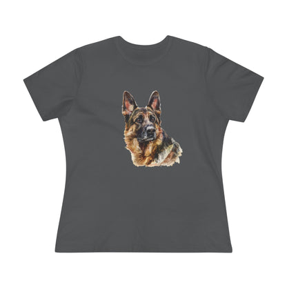 German Shepherd Head Women's Short Sleeve Crewneck Tee