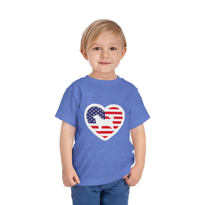 Malamute Flag Toddler Unisex Short Sleeve Crewneck Tee