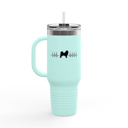 My Heart Beats For Samoyeds Insulated Travel Mug