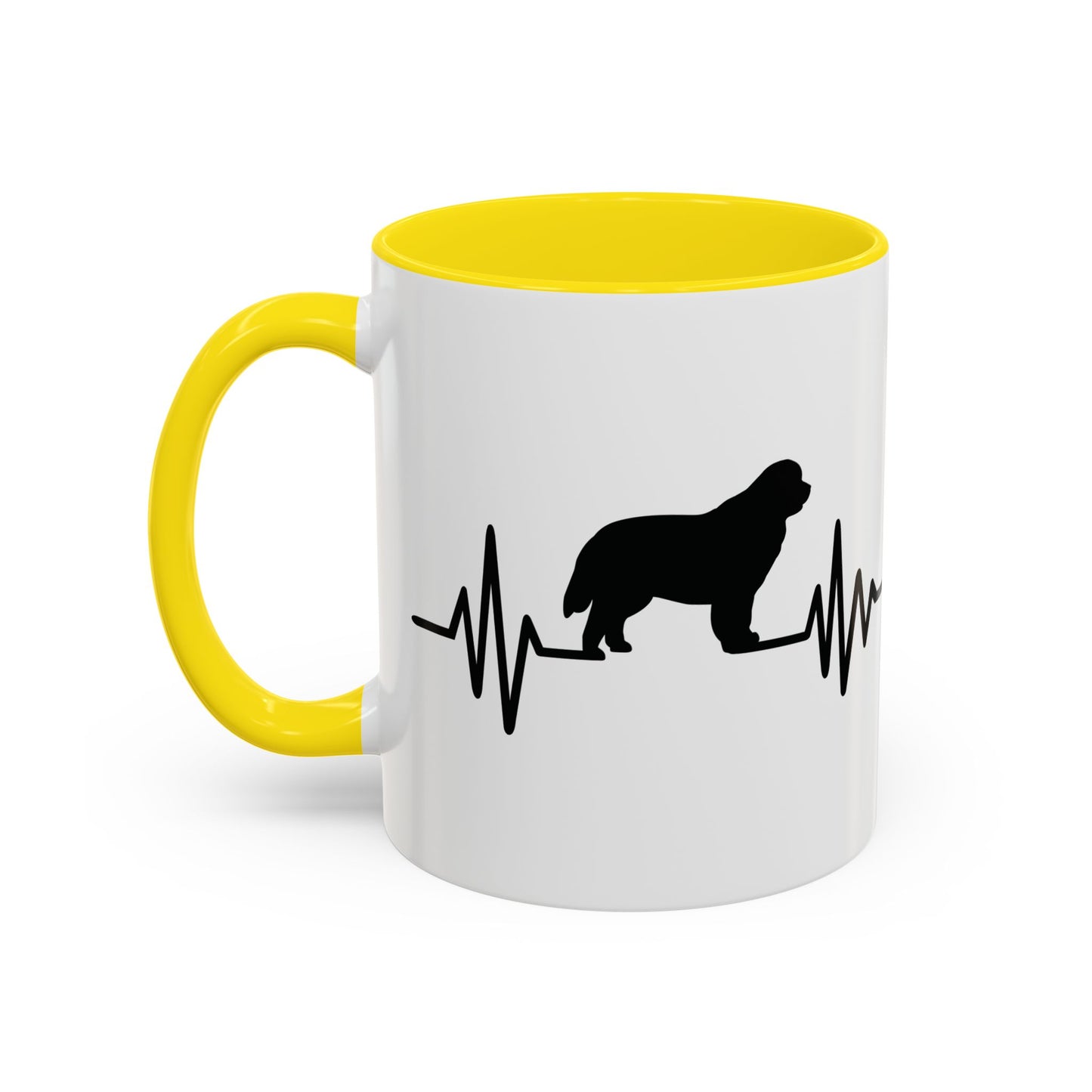 My Heart Beats For Newfies 2-Tone Coffee Mug
