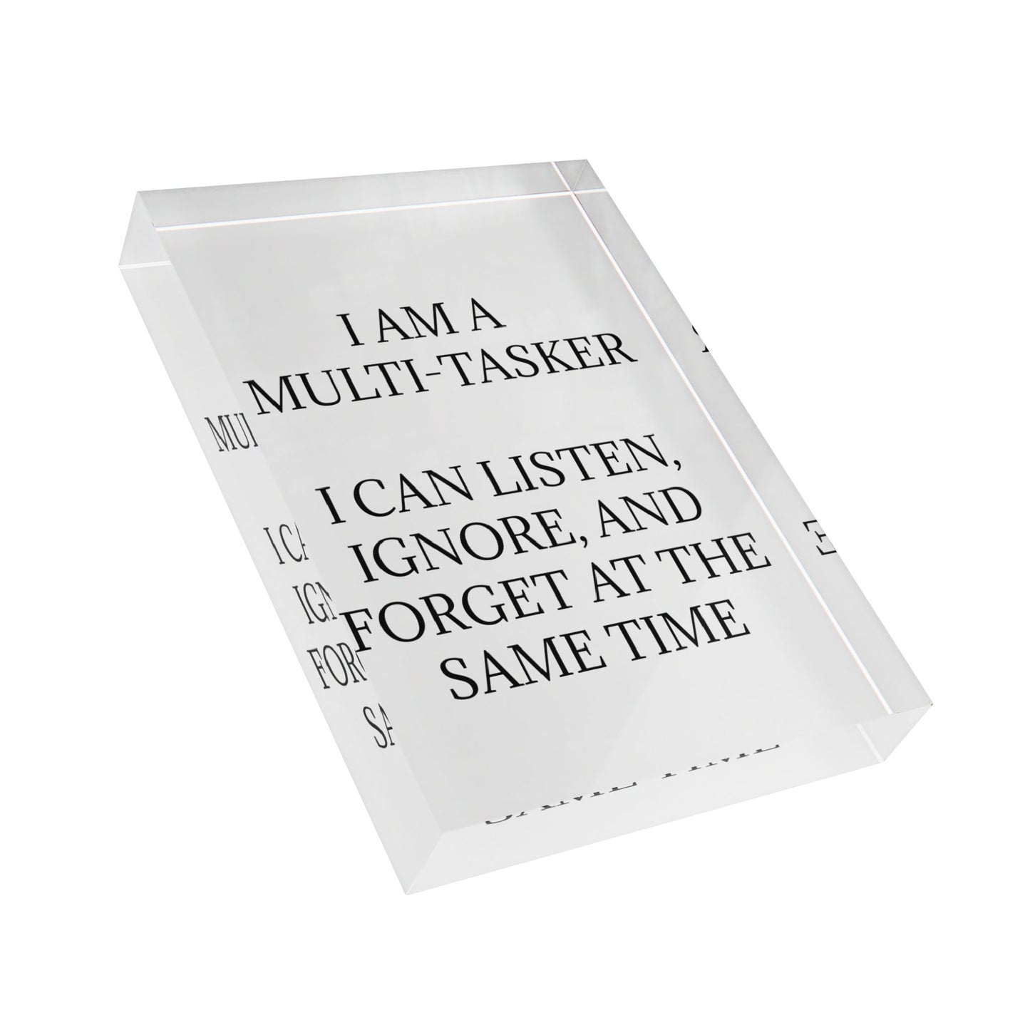 Multi-Tasker Acrylic Photo Block