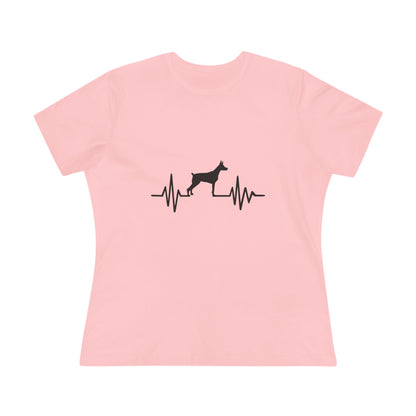 My Heart Beats For Dobermans Women's Short Sleeve Crewneck Tee
