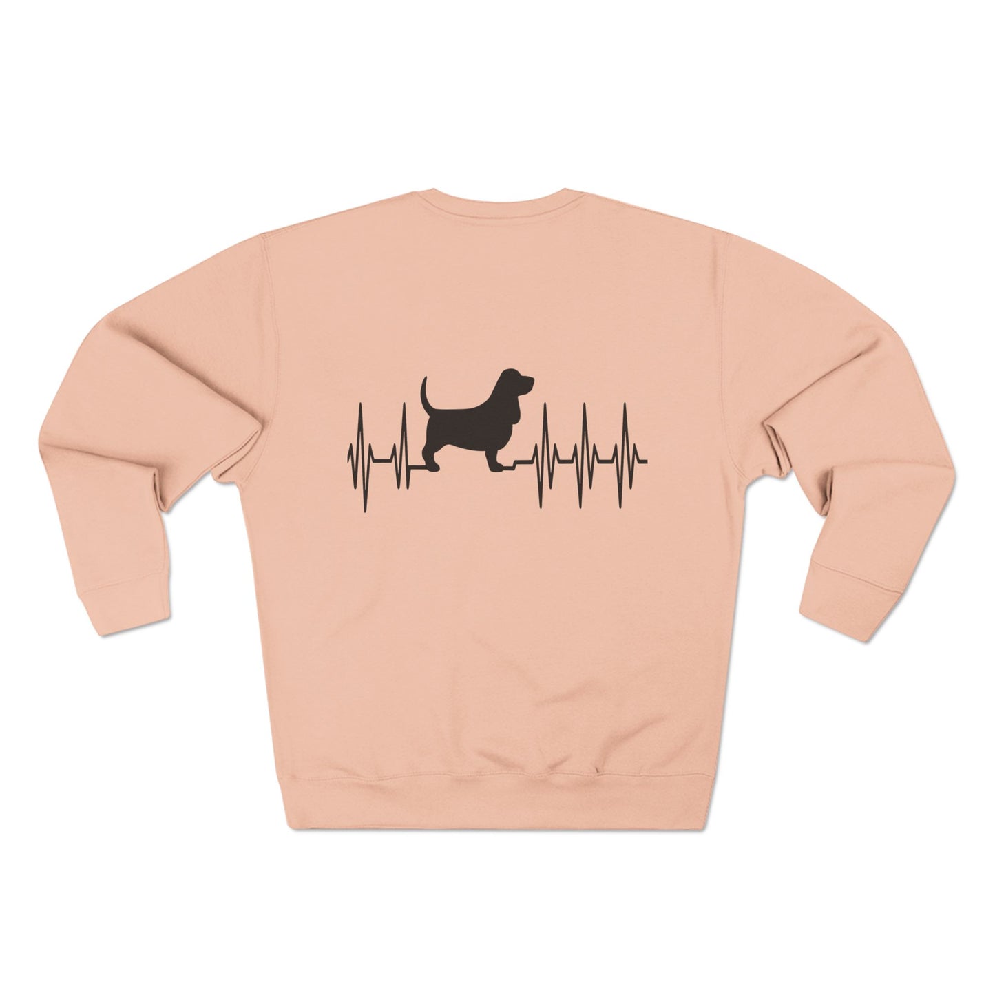 My Heart Beats For Basset Hounds Unisex Crewneck Sweatshirt