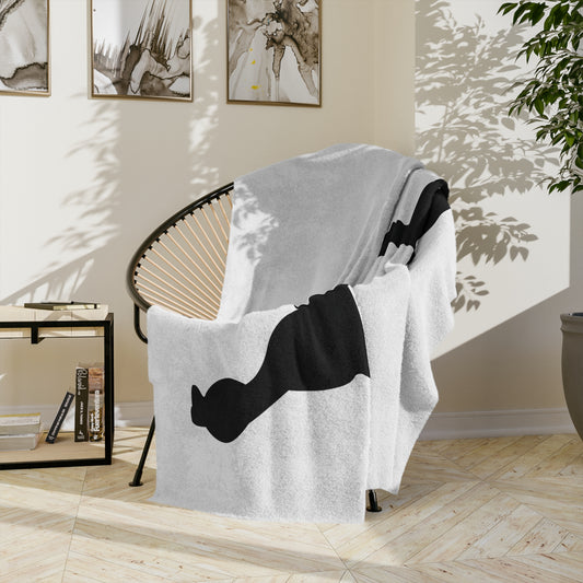 Poodle Silhouette Velveteen Microfiber Blanket