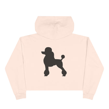 Poodle Silhouette Women's Crop Hoodie