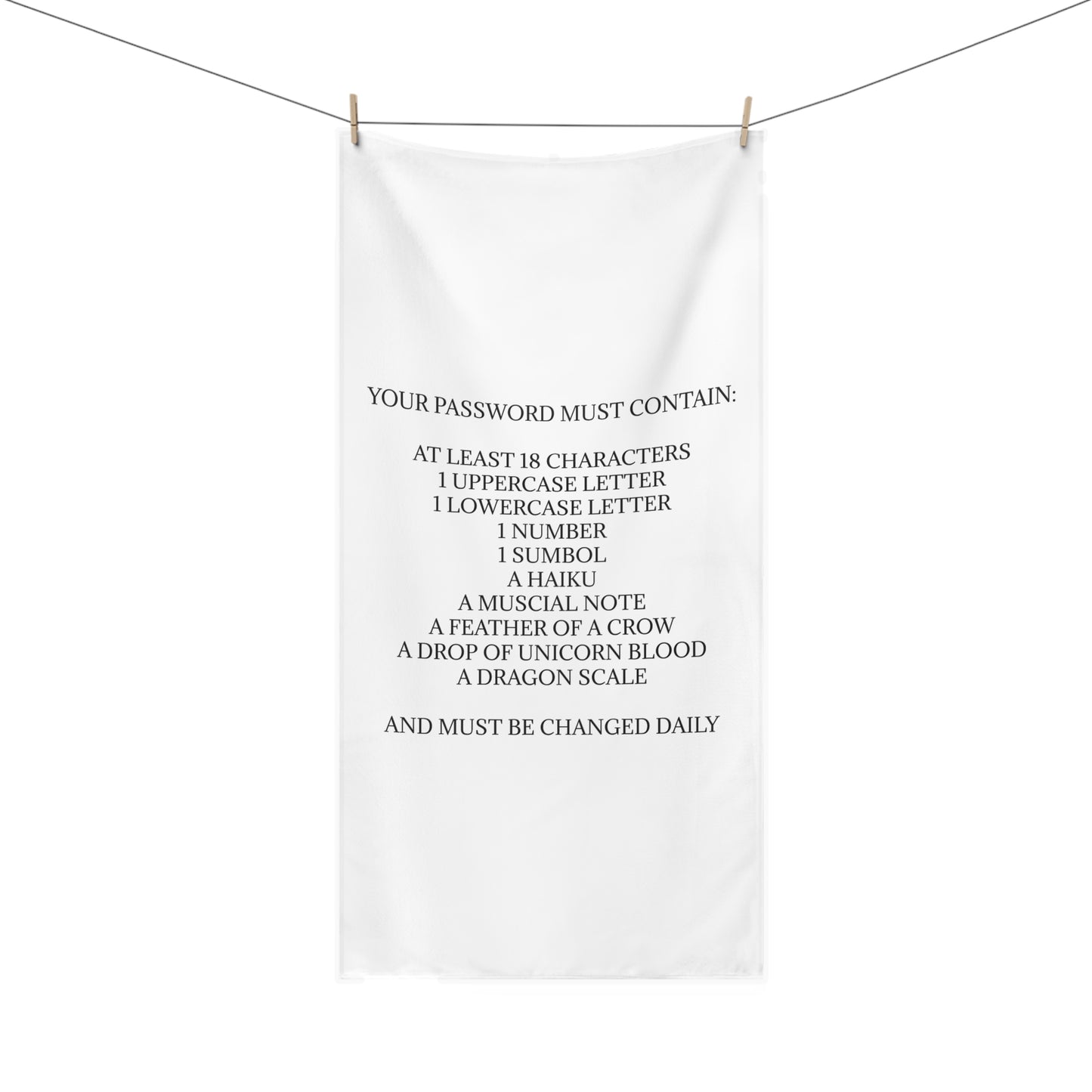 Password Mink-Cotton  Beach Towel