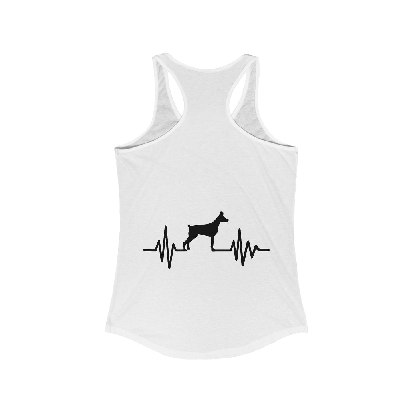 My Heart Beats For Dobermans Women's Racerback Tank