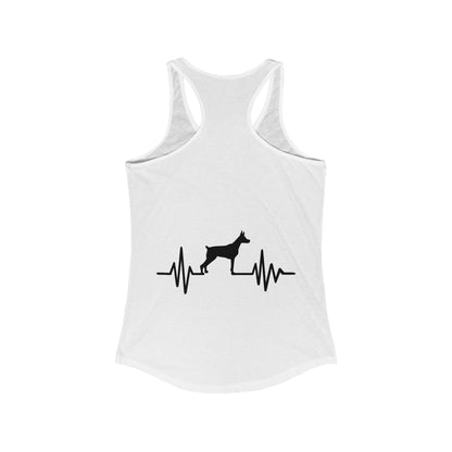 My Heart Beats For Dobermans Women's Racerback Tank