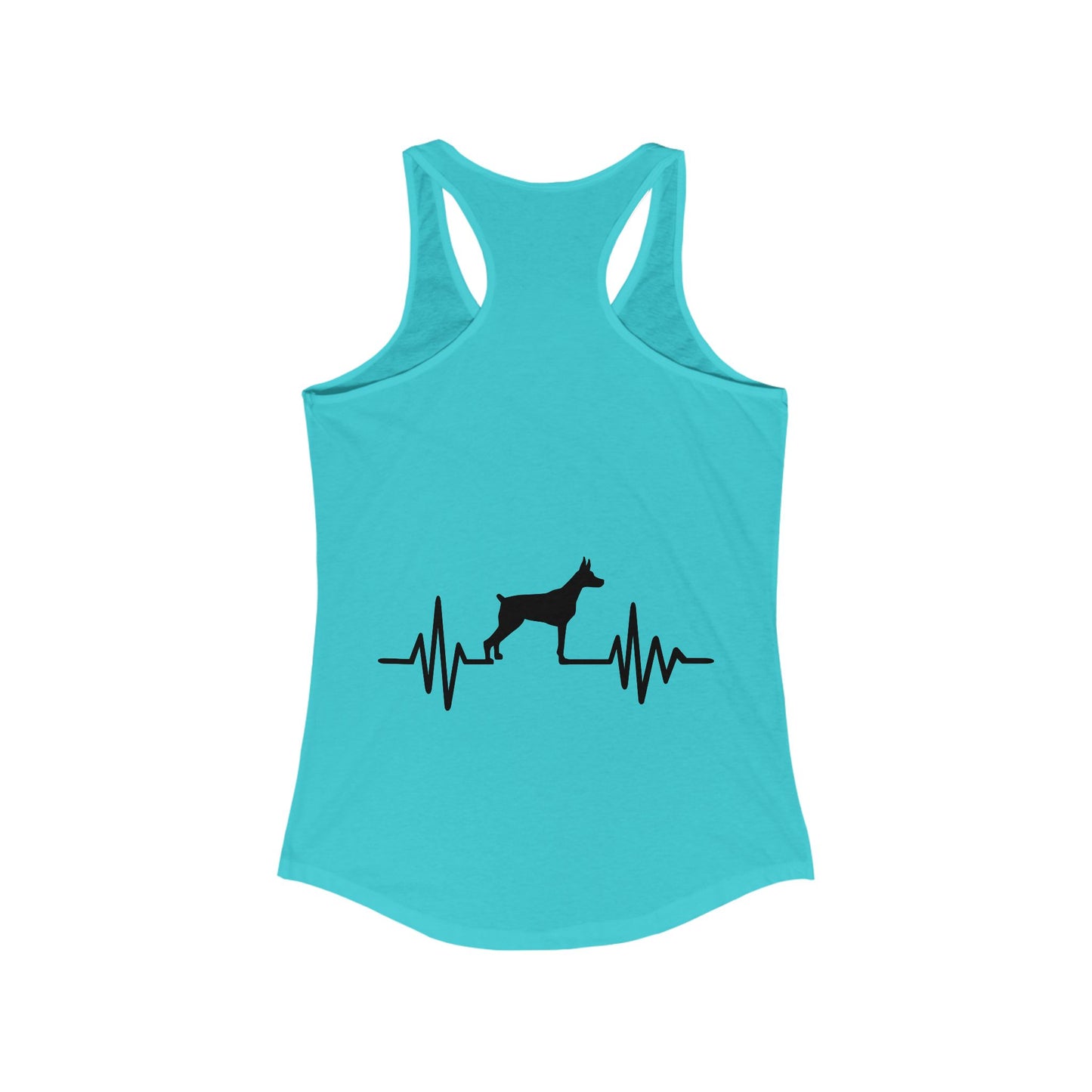 My Heart Beats For Dobermans Women's Racerback Tank