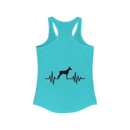 My Heart Beats For Dobermans Women's Racerback Tank