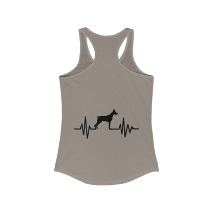 My Heart Beats For Dobermans Women's Racerback Tank