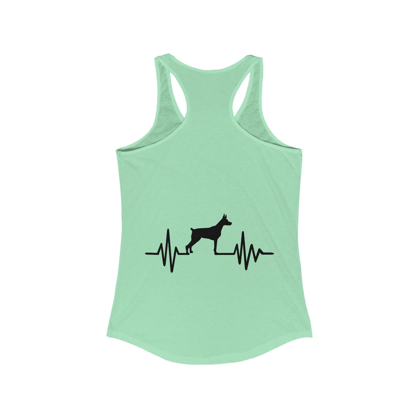 My Heart Beats For Dobermans Women's Racerback Tank