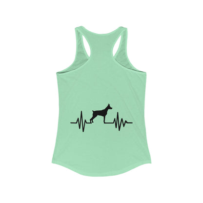 My Heart Beats For Dobermans Women's Racerback Tank