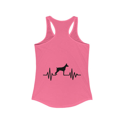 My Heart Beats For Dobermans Women's Racerback Tank