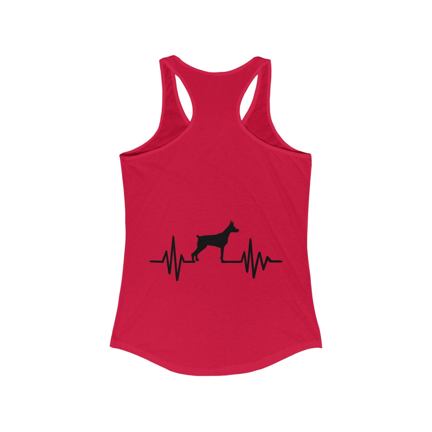 My Heart Beats For Dobermans Women's Racerback Tank