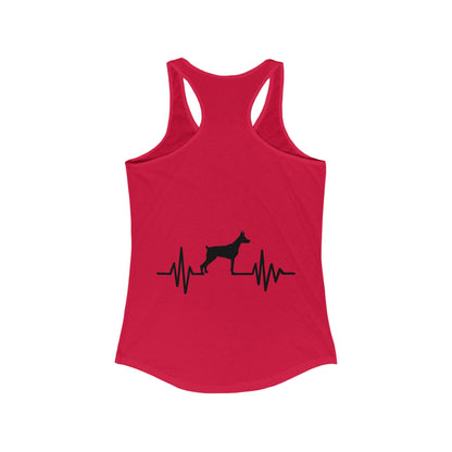 My Heart Beats For Dobermans Women's Racerback Tank