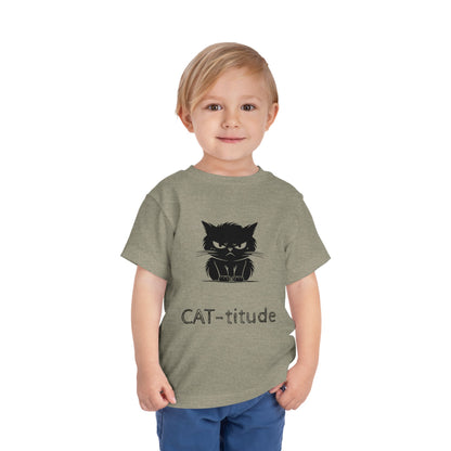 CAT-titude Toddler Unisex Short Sleeve Crewneck Tee
