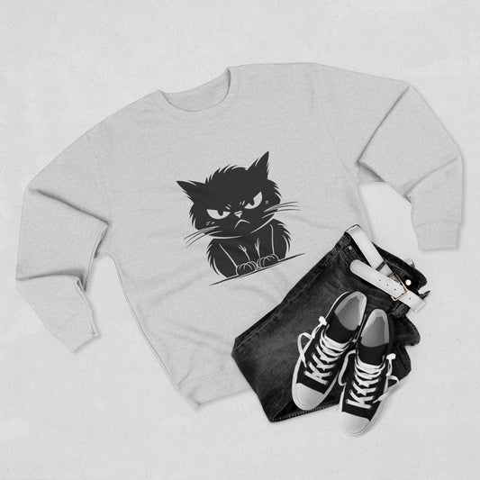 Angry Cat Unisex Crewneck Sweatshirt
