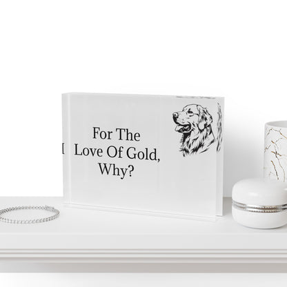 For The Love Of Gold Acrylic Photo Block