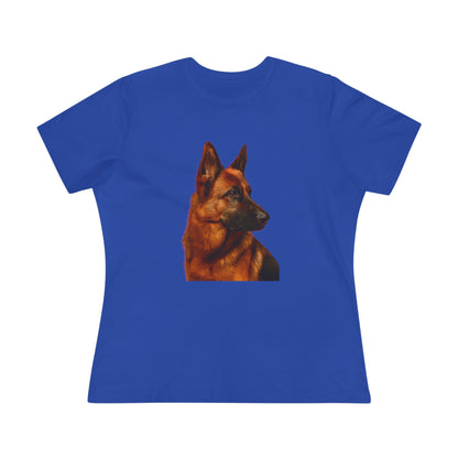 German Shepherd Head Women's Short Sleeve Crewneck Tee