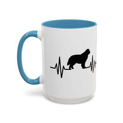 My Heart Beats For Newfies 2-Tone Coffee Mug