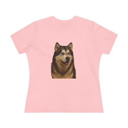 Malamute Head Women's Short Sleeve Crewneck Tee