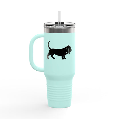Basset Silhouette Insulated Travel Mug