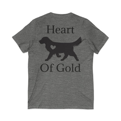 Heart Of Gold Unisex Short Sleeve V-Neck Tee