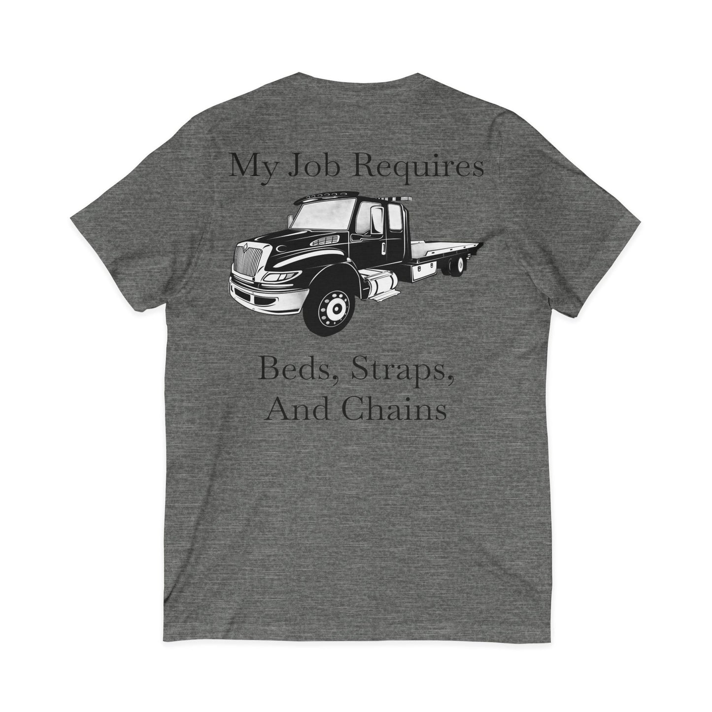 Beds, Straps, And Chains Unisex Short Sleeve V-Neck Tee