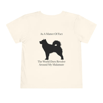 Matter Of Fact Malamute Toddler Unisex Short Sleeve Crewneck Tee