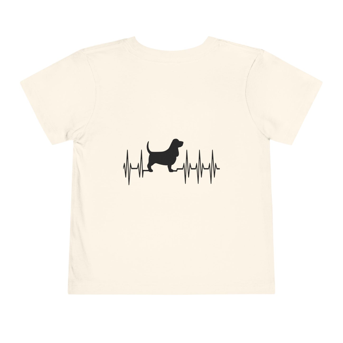My Heart Beats For Bassets Toddler Unisex Short Sleeve Crewneck Tee